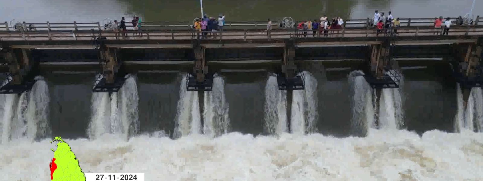 Sluice Gates of Many Mahaweli Reservoirs Opened